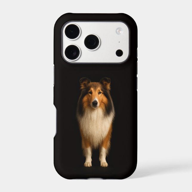 Black 4 Luxe iPhone 17 Pro, Loyal Collie Dog (Verso)