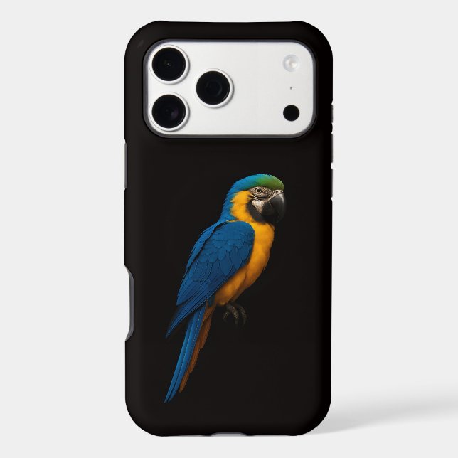 Black 4 Luxe iPhone 17 Pro Max Blue Yellow Macaw (Back)