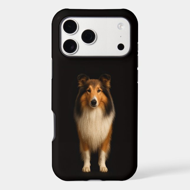 Black 4 Luxe iPhone 17 Pro Max, Loyal Collie Dog (Verso)