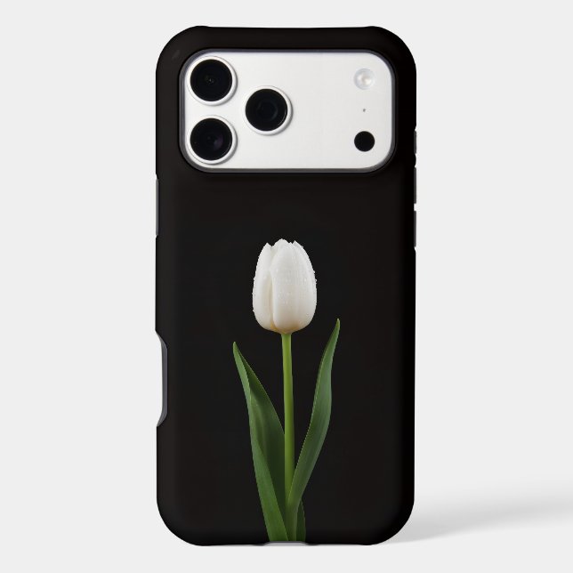 Black 4 Luxe iPhone 17 Pro Max, Pearl White Tulip (Back)