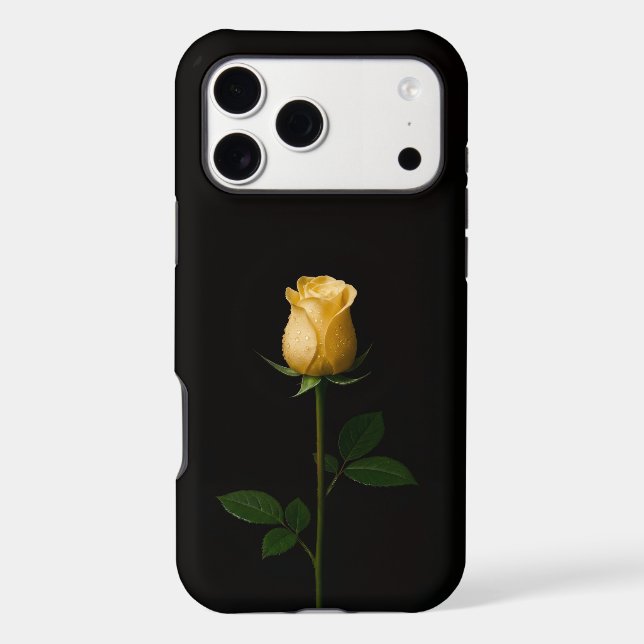 Black 4 Luxe iPhone 17 Pro Max, Sunlit Yellow Rose (Back)