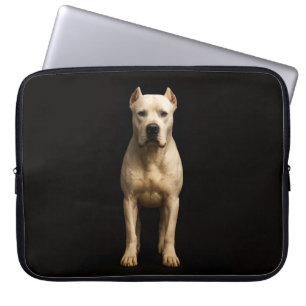 Black 4 Luxe Laptop Sleeve, Bold Dogo Argentino Sleeve