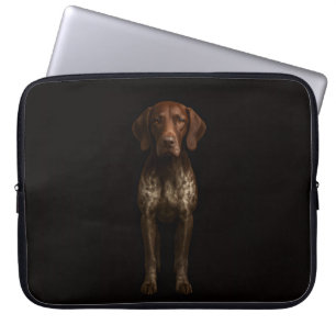 Black 4 Luxe Laptop Sleeve, German Pointer Dog Sleeve
