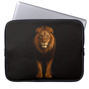 Black 4 Luxe Laptop Sleeve, Majestic Lion Laptop Sleeve