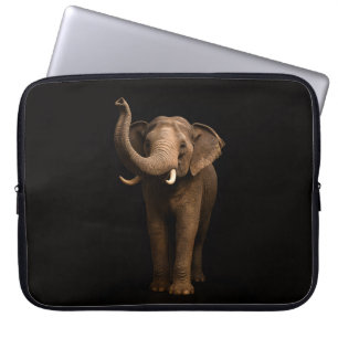 Black 4 Luxe Laptop Sleeve, Mighty Elephant Sleeve