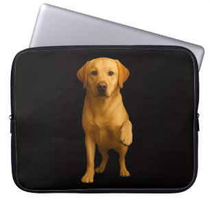 Black 4 Luxe Laptop Sleeve, Tender Labrador Laptop Sleeve