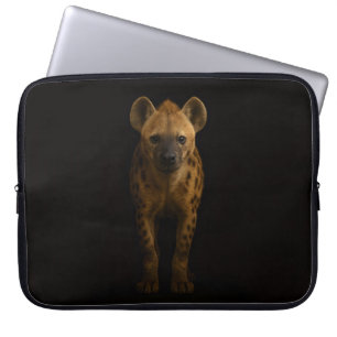 Black 4 Luxe Laptop Sleeve, Wild Spotted Hyena Laptop Sleeve