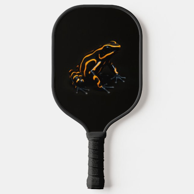 Black 4 Luxe Pickleball Paddle, Black Orange Frog Paddle (Back)
