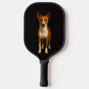 Black 4 Luxe Pickleball Paddle, Classy Basenji Dog Paddle