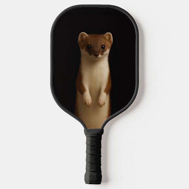 Black 4 Luxe Pickleball Paddle, Elegant Weasel Pickleball Paddle (Back)