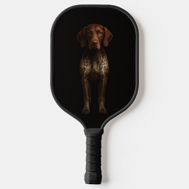Black 4 Luxe Pickleball Paddle, German Pointer Dog Pickleball Paddle (Back)