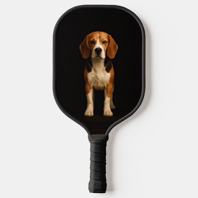 Black 4 Luxe Pickleball Paddle, Kind Beagle Paddle (Back)