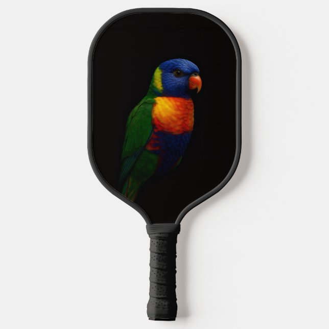 Black 4 Luxe Pickleball Paddle, Lorikeet Parrot Paddle (Back)