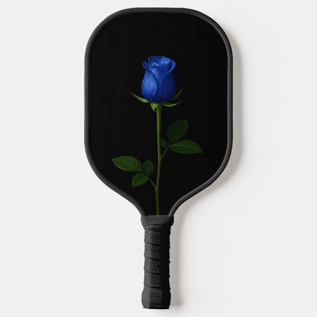 Black 4 Luxe Pickleball Paddle, Midnight Blue Rose Paddle (Back)
