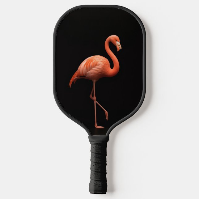 Black 4 Luxe Pickleball Paddle, Pink Flamingo Pickleball Paddle (Back)