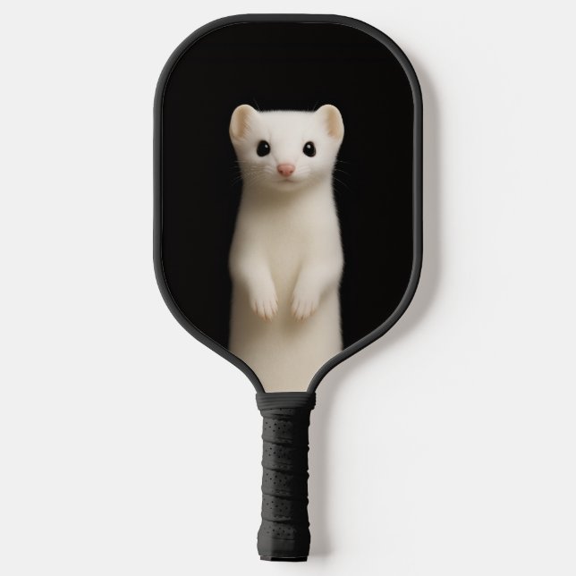 Black 4 Luxe Pickleball Paddle, Stylish Ermine Paddle (Back)
