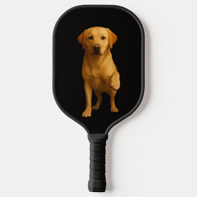Black 4 Luxe Pickleball Paddle, Tender Labrador Pickleball Paddle (Back)