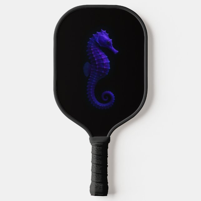 Black 4 Luxe Pickleball Paddle, Violet Seahorse Pickleball Paddle (Back)