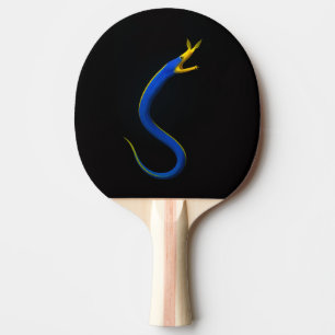 Black 4 Luxe ping pong paddle, Blue Ribbon Eel Ping Pong Paddle