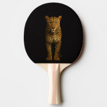 Black 4 Luxe ping pong paddle, Majestic Leopard
