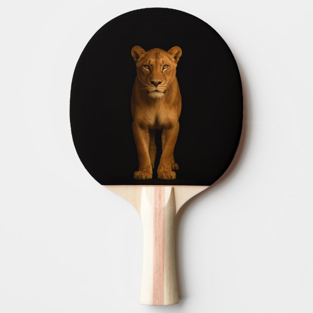 Black 4 Luxe ping pong paddle, Noble Lioness Ping Pong Paddle (Front)