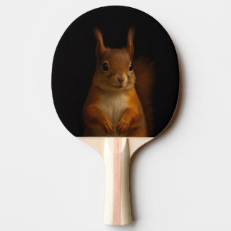 Black 4 Luxe ping pong paddle, Red Squirrel Ping Pong Paddle