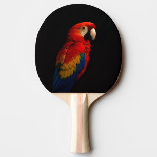 Black 4 Luxe ping pong paddle, Scarlet Parrot Paddle