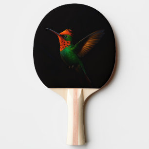Black 4 Luxe ping pong paddle, Tufted Coquette Paddle