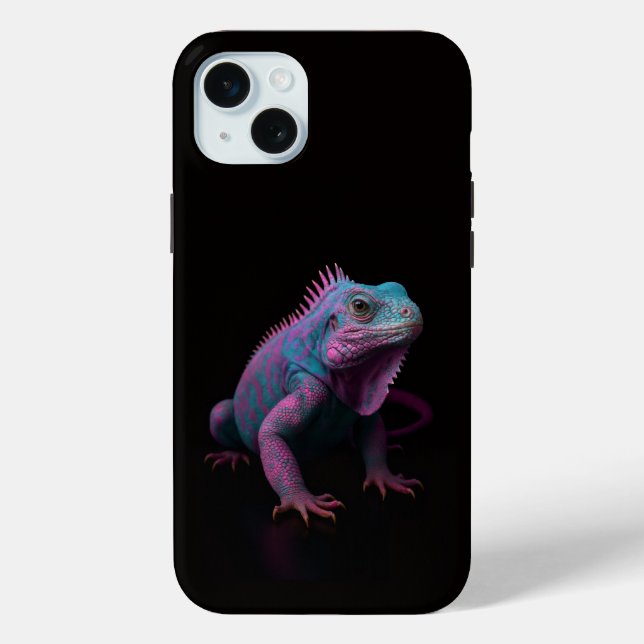 Black 4 Luxe, Pink Tropical Iguana  Case-Mate iPhone Case (Back)