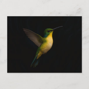 Black 4 Luxe Postcard with Flying Bird