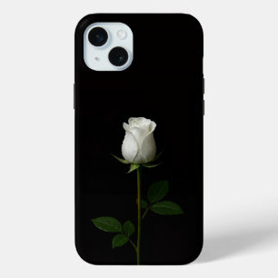 Black 4 Luxe, Pure White Rose iPhone 15 Plus iPhone 15 Mini Case