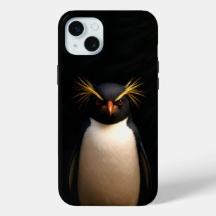 Black 4 Luxe, Rockhopper Penguin iPhone 15 Mini Case