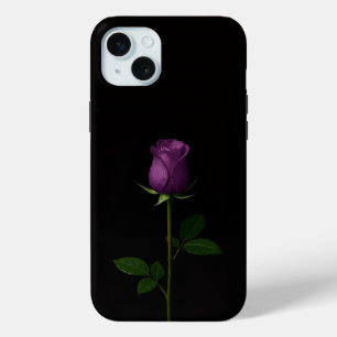 Black 4 Luxe, Royal Violet Rose iPhone 15 Plus Mini Case