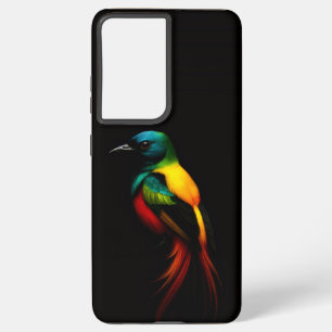Black 4 Luxe Samsung Galaxy S21 Plus, Rainbow Bird Case