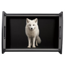 Black 4 Luxe serving tray, Ivory Arctic Fox