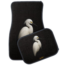 Black 4 Luxe Set of car mats, Snowy Egret Mat
