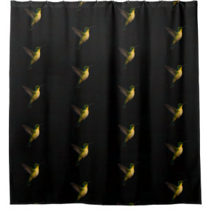Black 4 Luxe Shower Curtain with Flying Bird