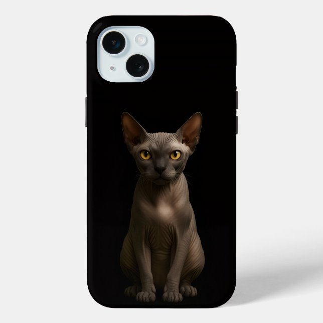 Black 4 Luxe, Sphynx Cat iPhone 15 Plus Case-Mate iPhone Case (Back)
