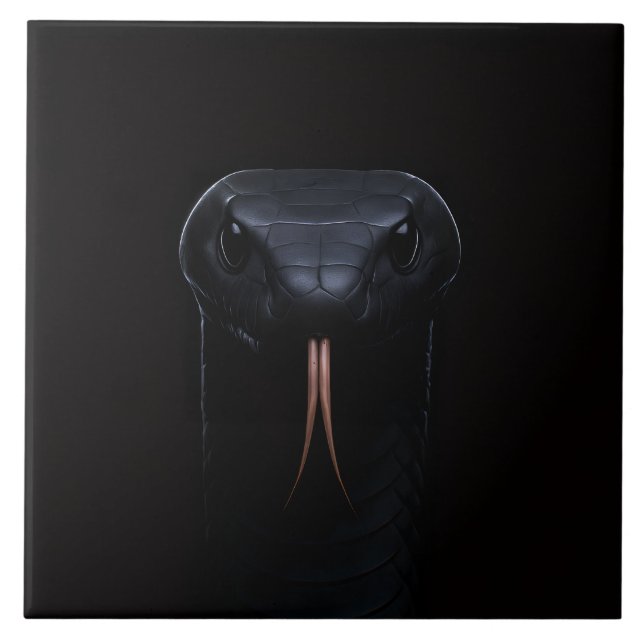 Black 4 Luxe Tile with Black Mamba Elegance (Front)