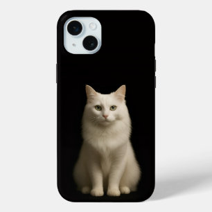 Black 4 Luxe, Turkish Angora Cat iPhone 15 Mini Case