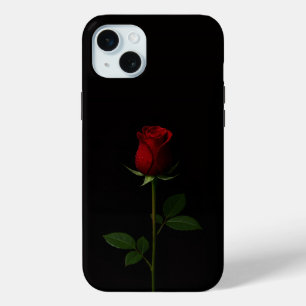 Black 4 Luxe, Velvet Red Rose iPhone 15 Plus iPhone 15 Mini Case
