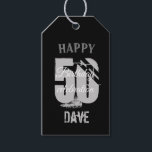 Black 50th Any Age Birthday Thank You  Gift Tags<br><div class="desc">Black 50th Any Age Birthday Thank You Gift Tag</div>