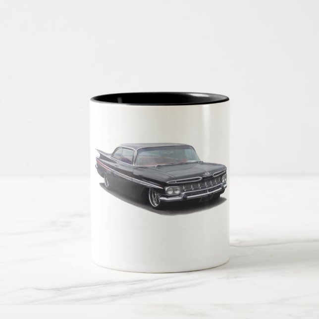Black '59 Chevy Impala Two-Tone Coffee Mug (Center)