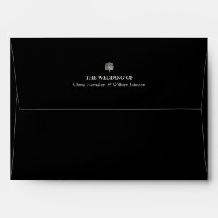 Black 5x7 Ivory Address Panel Wedding Envelope