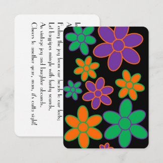 Black 70s Style Scottish Poem Birthday Card