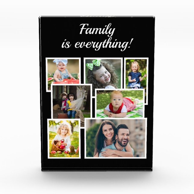 Black 7 Photo Collage Family is Everything (Front)
