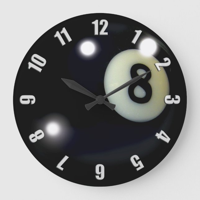 Black 8-Ball Game Clock Design (Front)