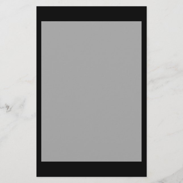 black 8 x 11 design your own product stationery (Front)