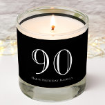 Black | 90th Birthday | Scented Jar Candle<br><div class="desc">Introducing our personalized 90th Birthday Scented Candle - the perfect gift for anyone celebrating this milestone occasion! Featuring elegant white typography and the recipient's name on a chic black background. This 90th Birthday Scented Candle is fully customizable, adding a special touch and making it a one-of-kind keepsake that the recipient...</div>