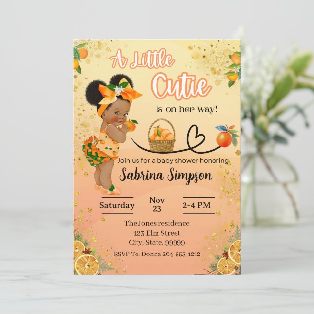 Black A Little Cutie est sur son chemin Invitation (Debout devant)